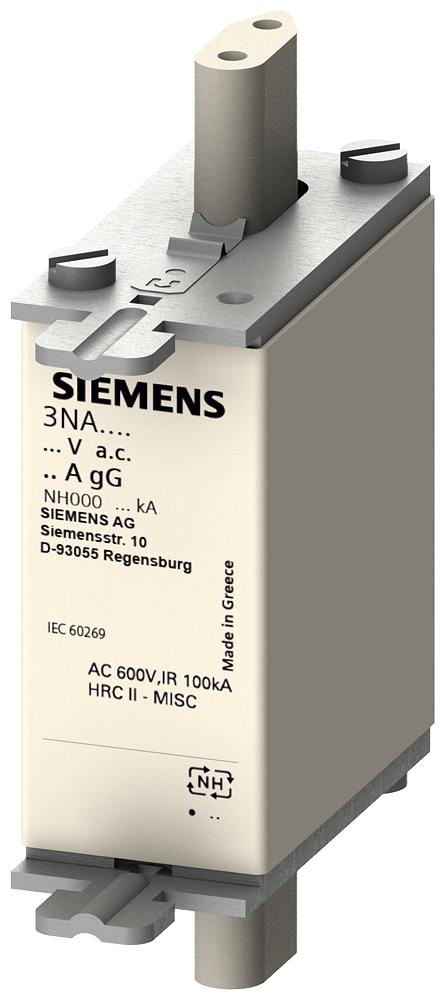 [10411479] SIEMENS 3NA3801-6 LV HRC FUSE LINK NH000 IN: 6